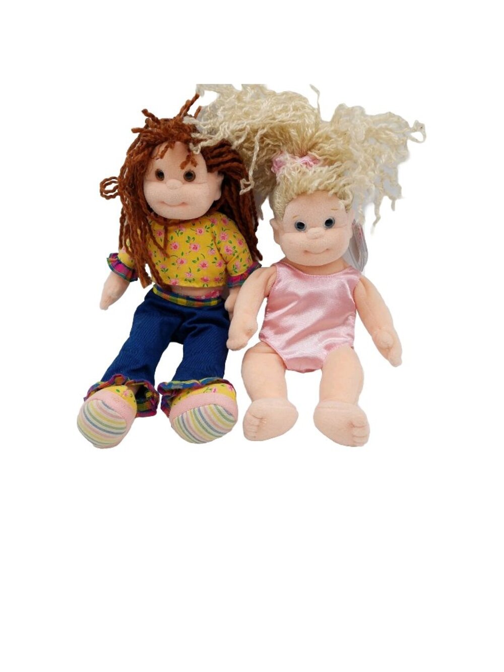 TY Beanie Plush Doll Blondie & Loveable Lulu Set Of 2